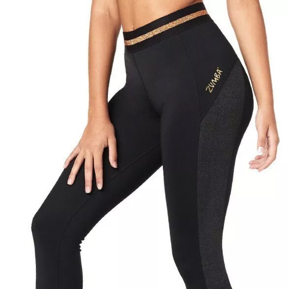 NWT Zumba All That Glitters Ankle Leggings